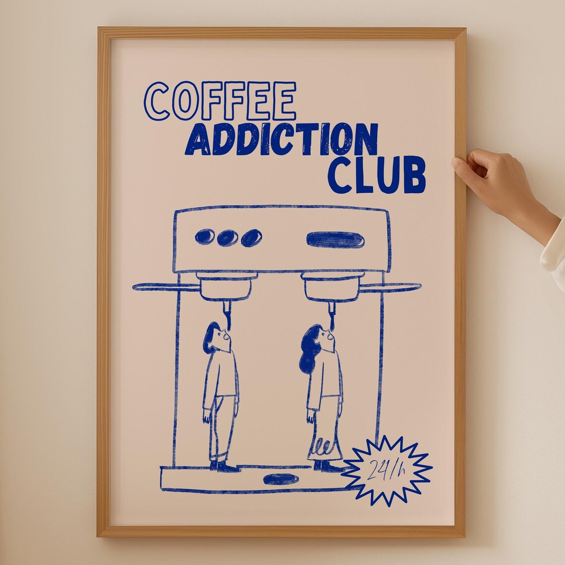 Coffee Lover Print, Trendy Portafilter Kitchen Art