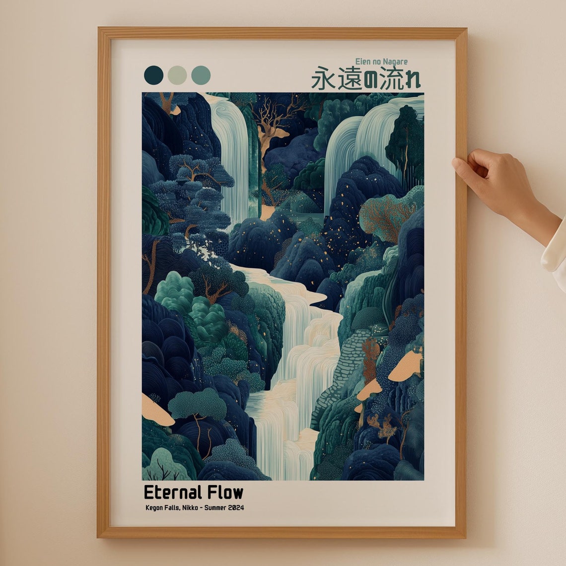 Japanese Nature Art Japandi Poster For Above Couch Wall Room Decor Wabi Sabi Print Coquette