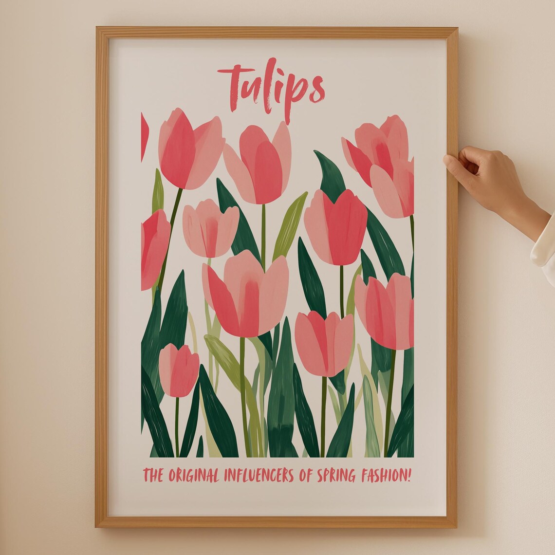 Tulips Original Influencers of Spring Fashion Botanical Wall Art