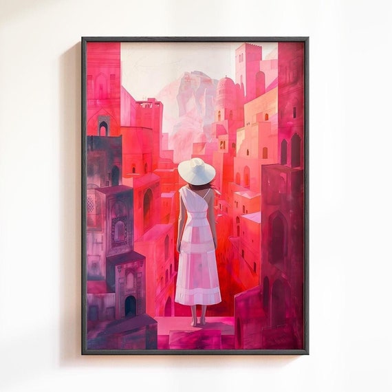 Woman In White Dress Oil Painting Print Back Of Women Poster Impasto Modern Contemporary Art Poster Bedroom Decor Abstract Art Female Prints