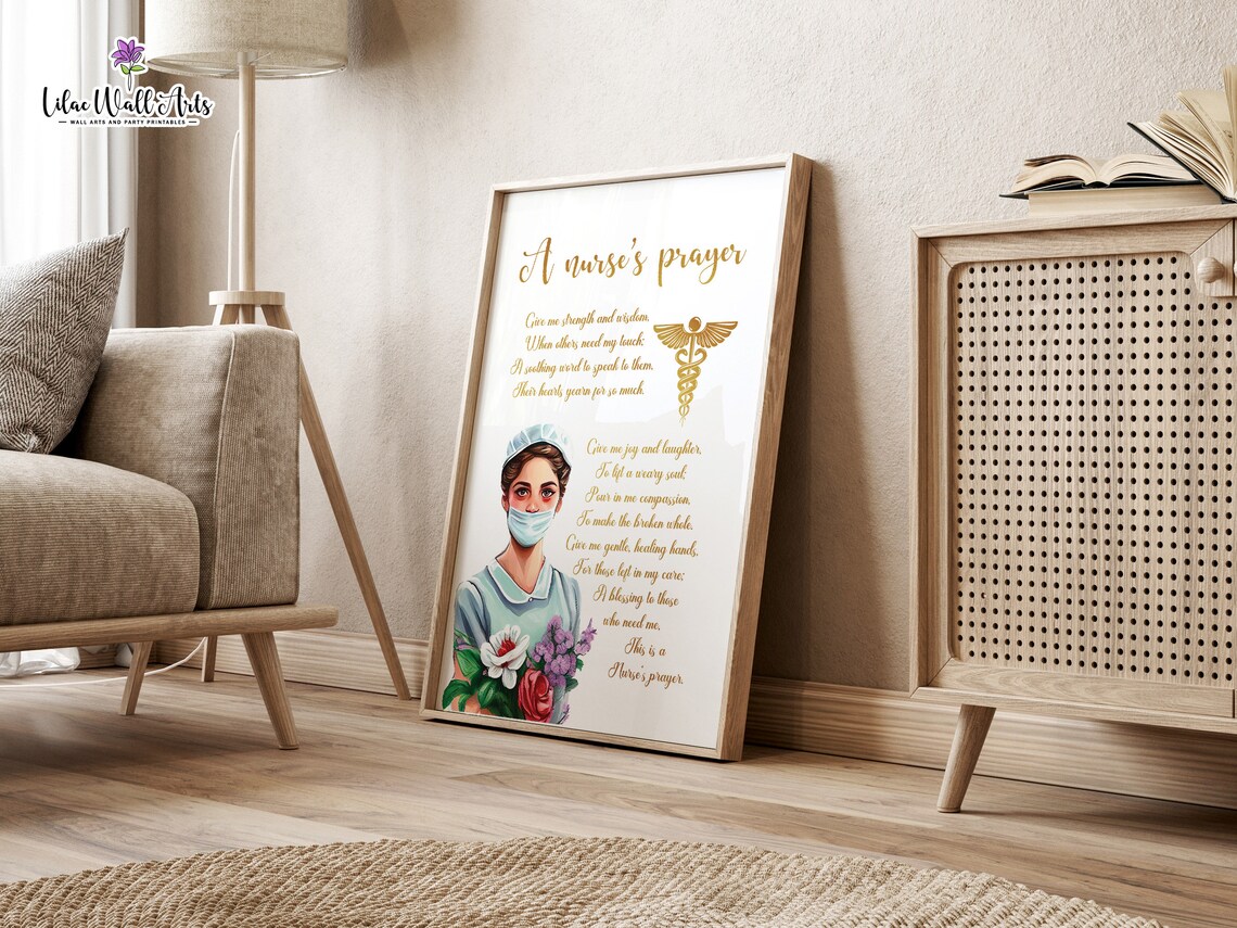 Registered Nurse Prayer, Nurse Office Decor Art Print - Image 4