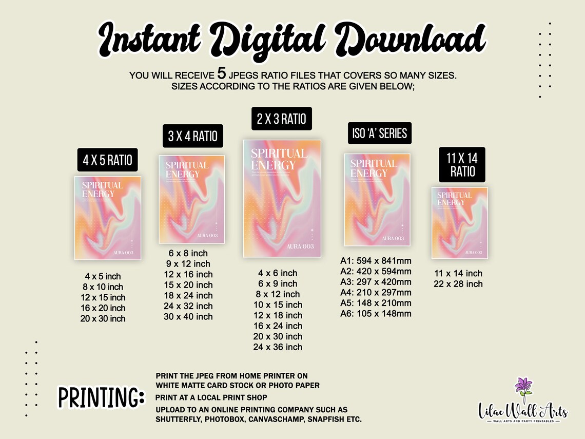 Spiritual Energy Pastel Aura Gradient Manifestation Wall Poster - Image 3