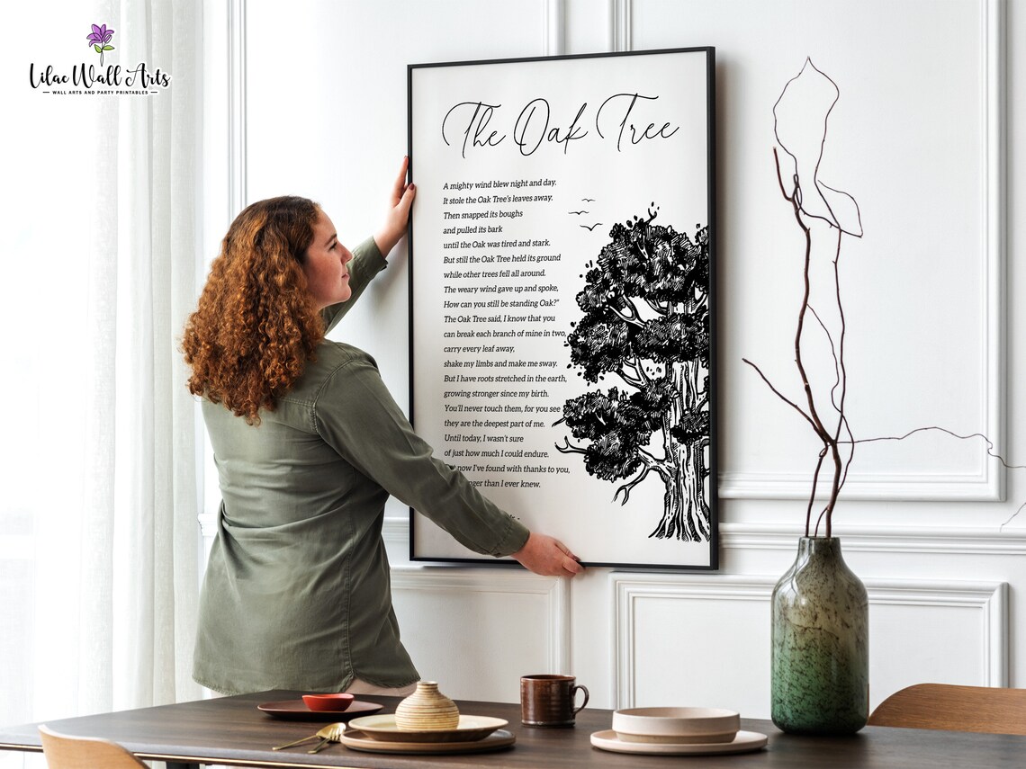 Oak Tree Poem by Johnny Ray Ryder Jr, Art Print - Image 3