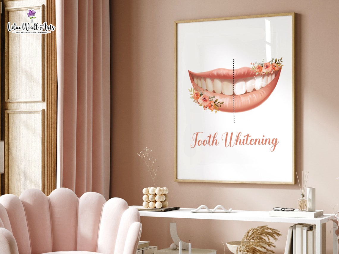 Tooth Whitening Dental Assistant Tooth Art Dental Art Dentist Gift Dental Hygienist Dentistry Art Dental Clinic Dcor Dental Anatomy Art - Image 4