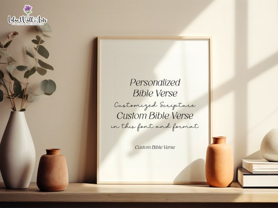 Custom Bible Verse Personalized Bible Verse Wall Art Custom Scripture Christian Gift Custom Gift Custom Print Baptism Gift