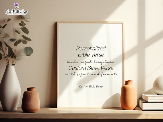 Personalized Custom Bible Verse Your Own Scripture Typography Poster