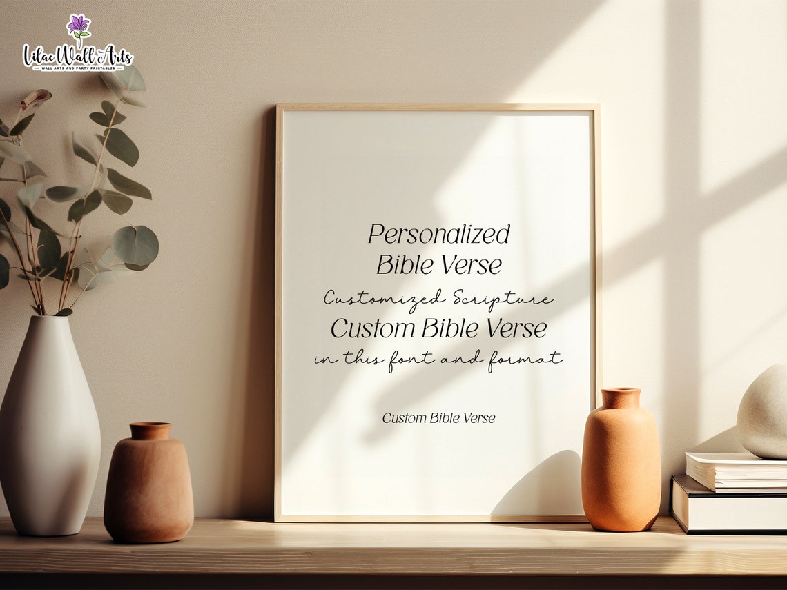 Personalized Custom Bible Verse Your Own Scripture Typography Poster
