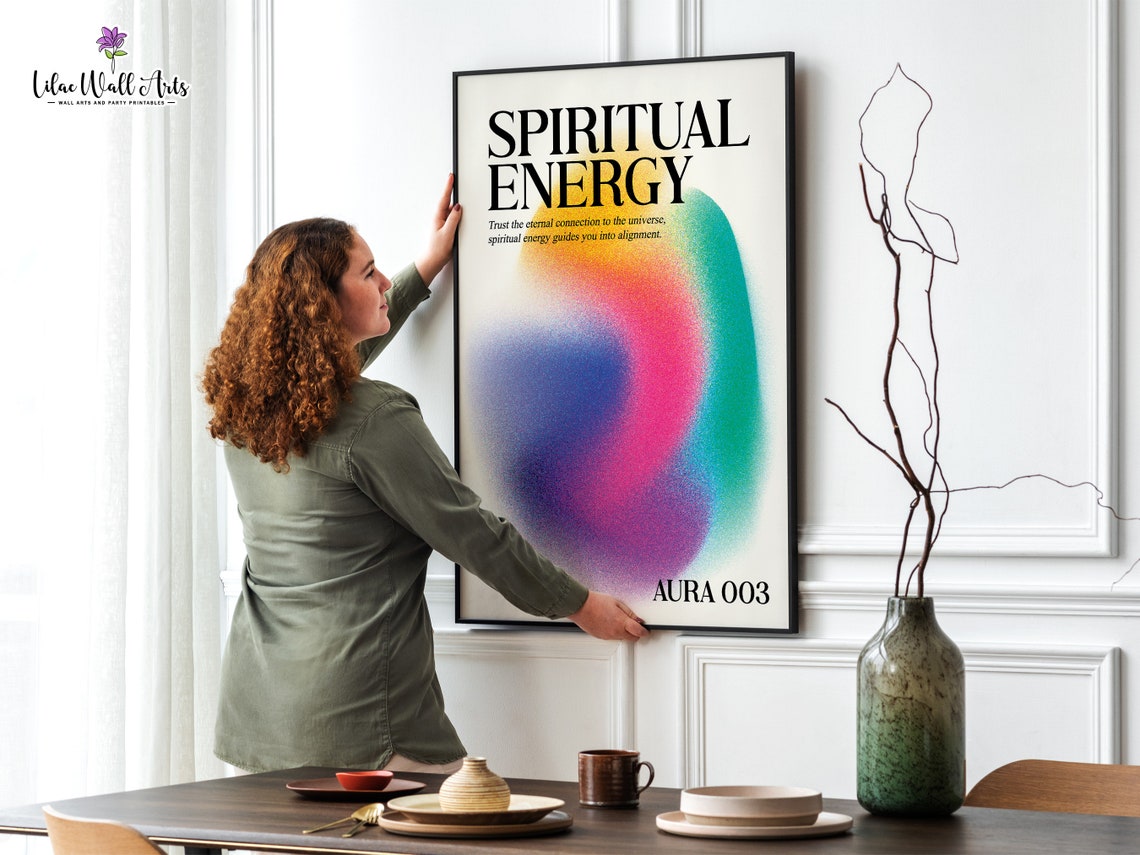 Spiritual Energy Rainbow Aura Gradient Poster Aura 003 Artwork - Image 3