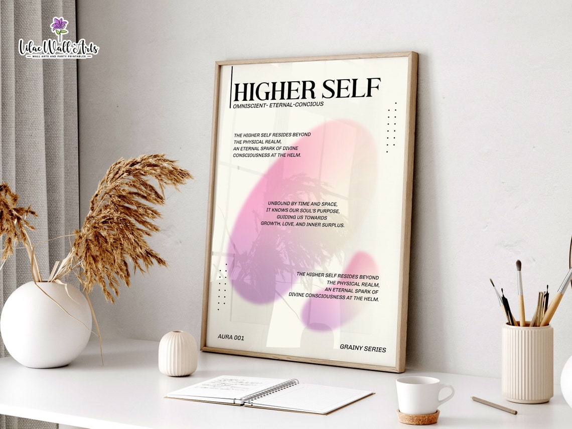 Higher Self Pink Aura Omniscient Eternal Conscious Spiritual Poster - Image 4