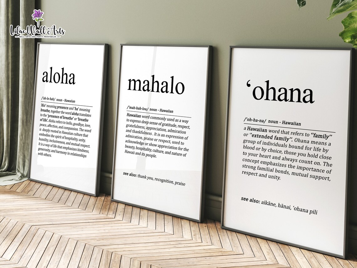 Ohana Hawaii Poster Set, Aloha Family Art Print - Image 4