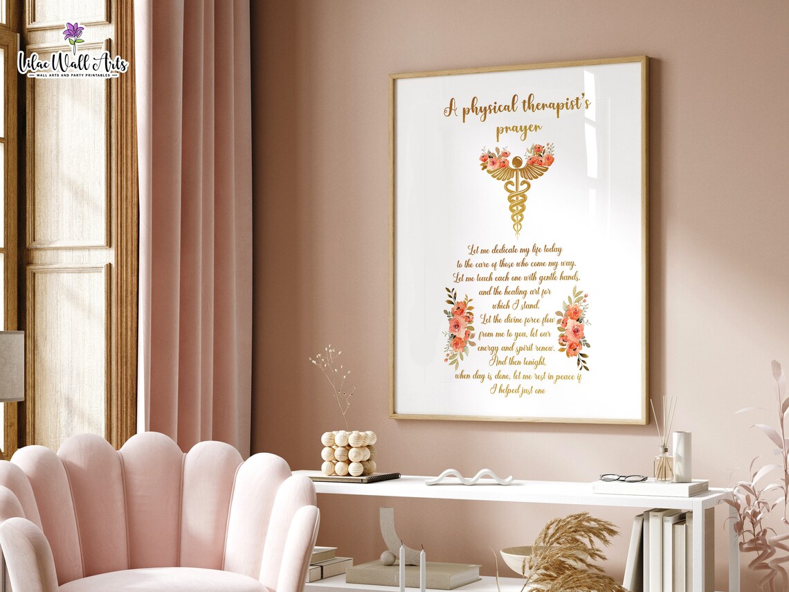 Physical Therapist Prayer, Physiotherapy Art Print - Image 4