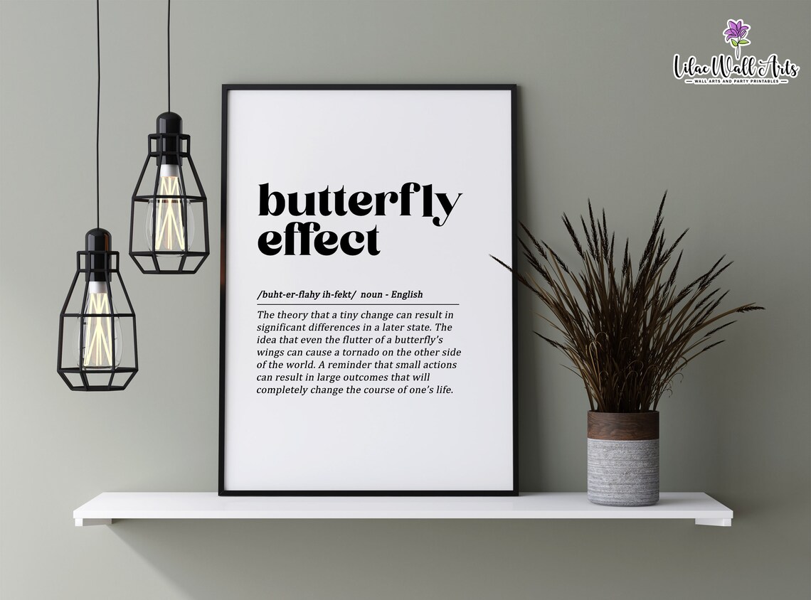 Butterfly Effect Definition Minimalist Art Print