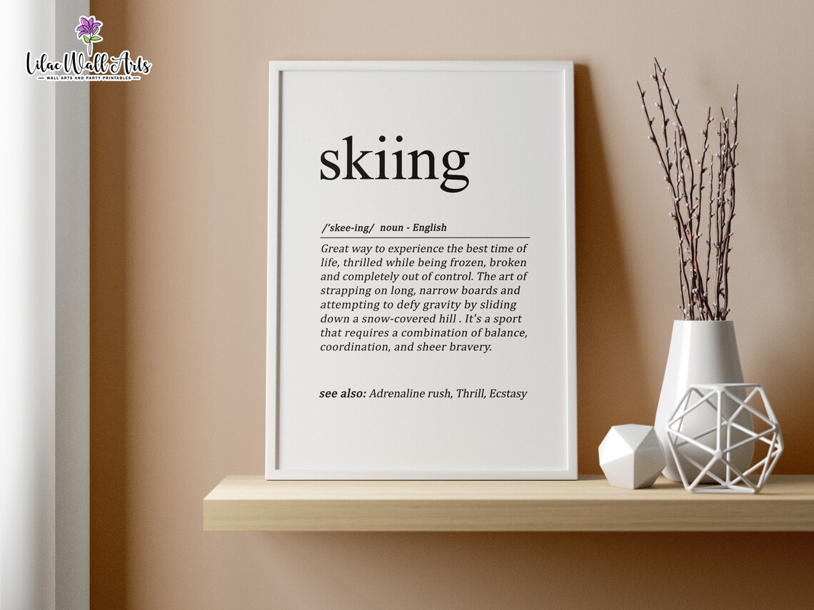 Skiing Definition Skiing Ski Wall Art Print - Image 5