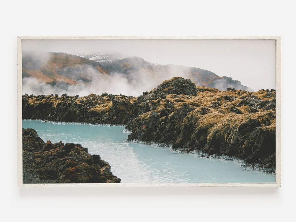 Iceland Creek Travel Landscape Art Print