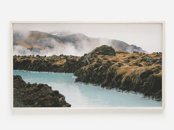 Iceland Creek Travel Landscape Art Print