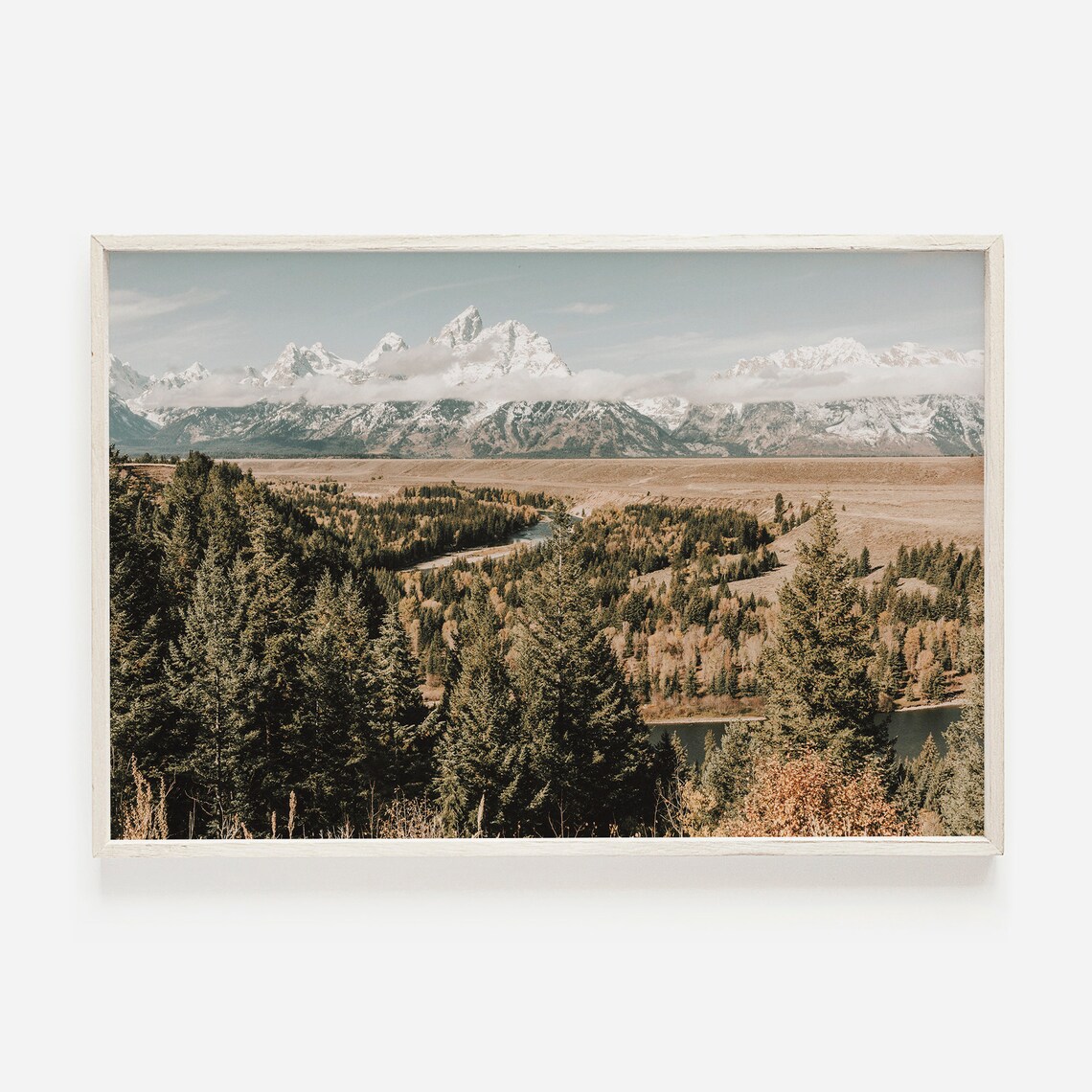 Grand Teton Mountains Wyoming Travel Poster