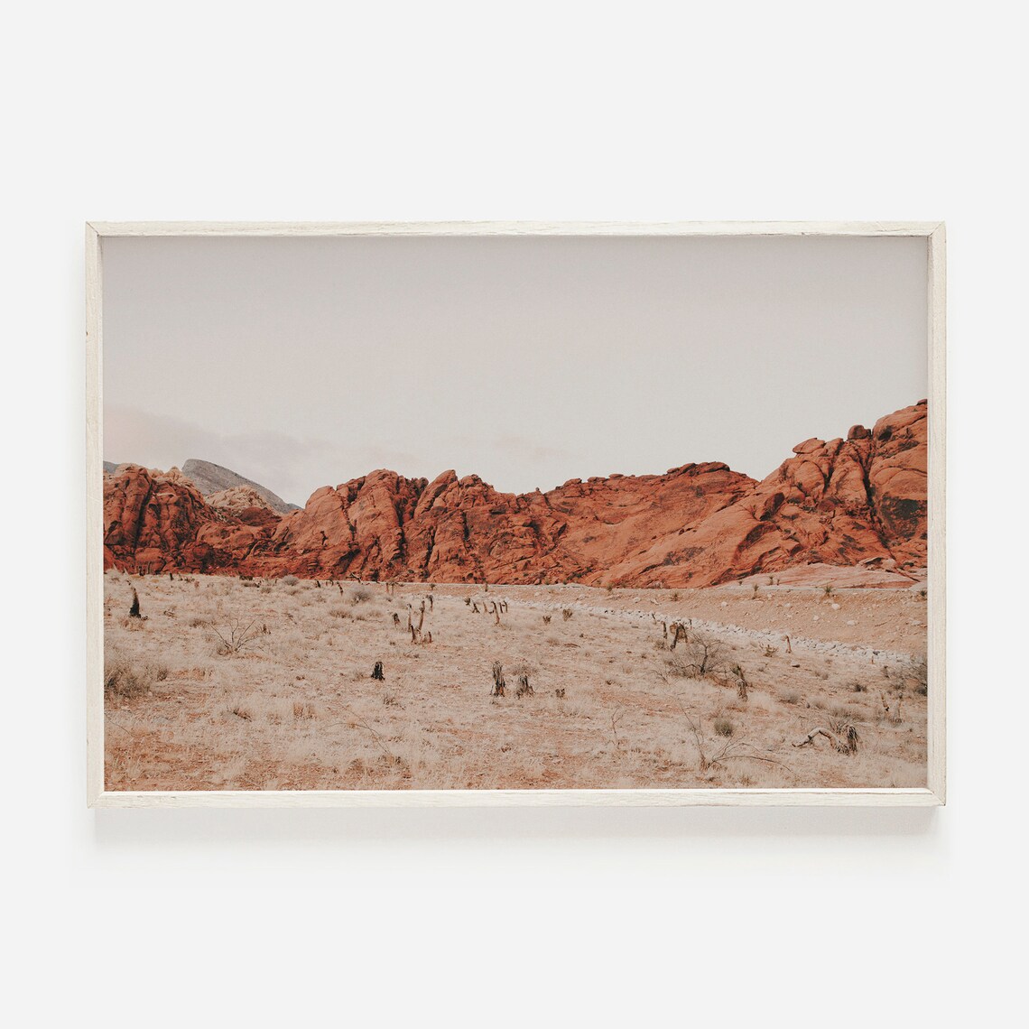 Red Rock Canyon Travel Poster, Nevada Desert Landscape