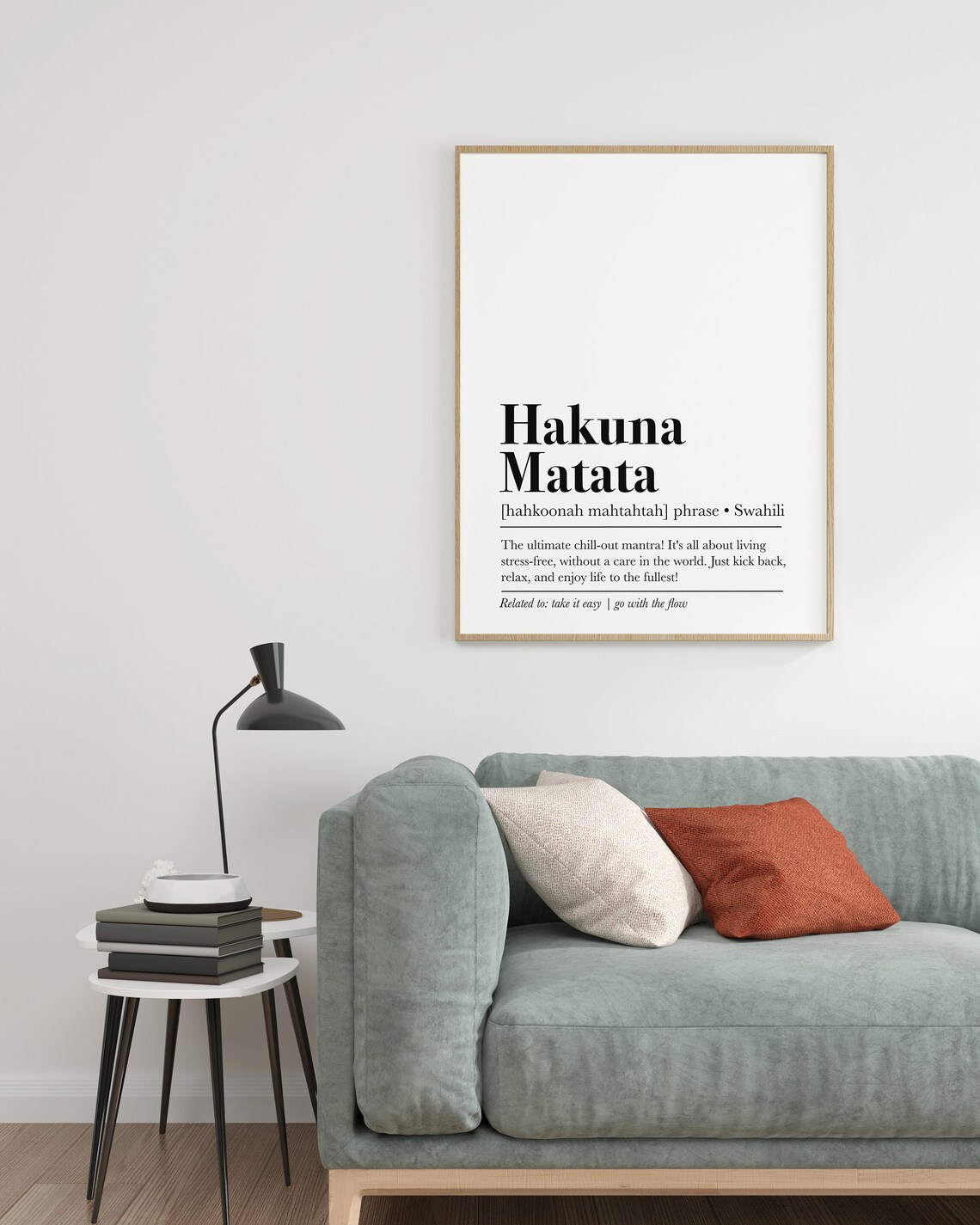 Hakuna Matata Inspirational Quote Art Print - Image 3