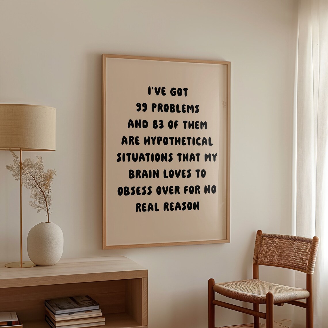 Therapy Quote Funny Typography Art Print, Therapy Room - Image 4