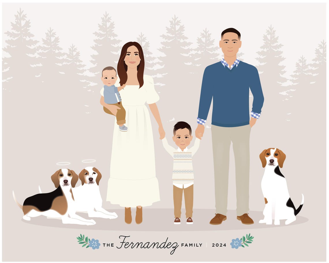 Custom Family Portrait, Add A Person - Image 4