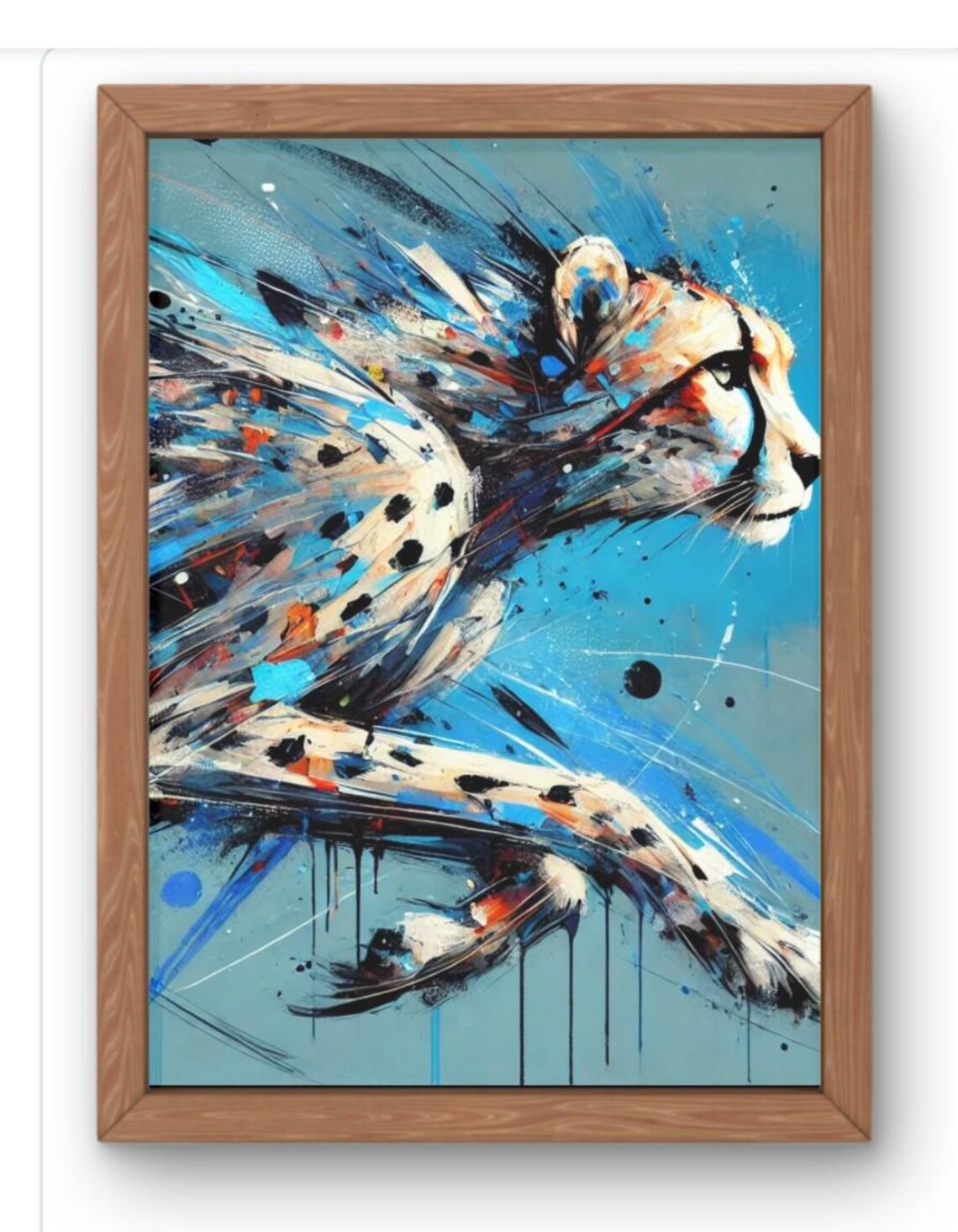 Abstract Cheetah Wall Artvibrant Animal Print For Modern Home Or Office Jungle Big Cat Art