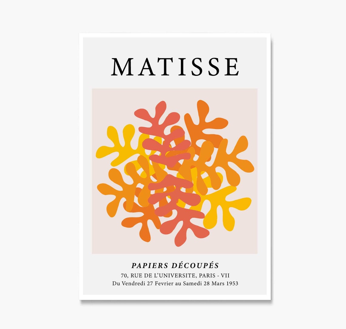 Matisse Papiers Decoupes Art Print Poster Matisse Cut Outs Matisse Art Vintage Wall Art Pastel Coloured Prints Papiers Dcoups - Image 4