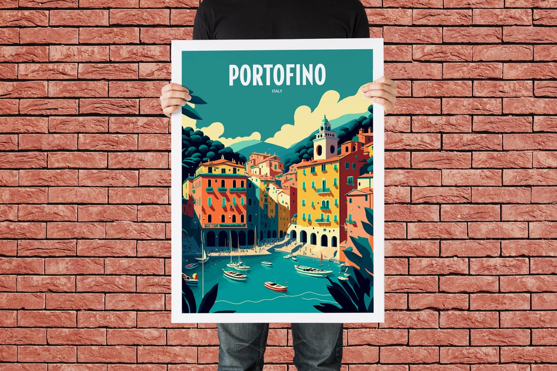 Portofino Portofino Poster Portofino Print Italian Riviera Italy Poster Portofino Italy Portofino Art Portofino Wall Art - Image 3
