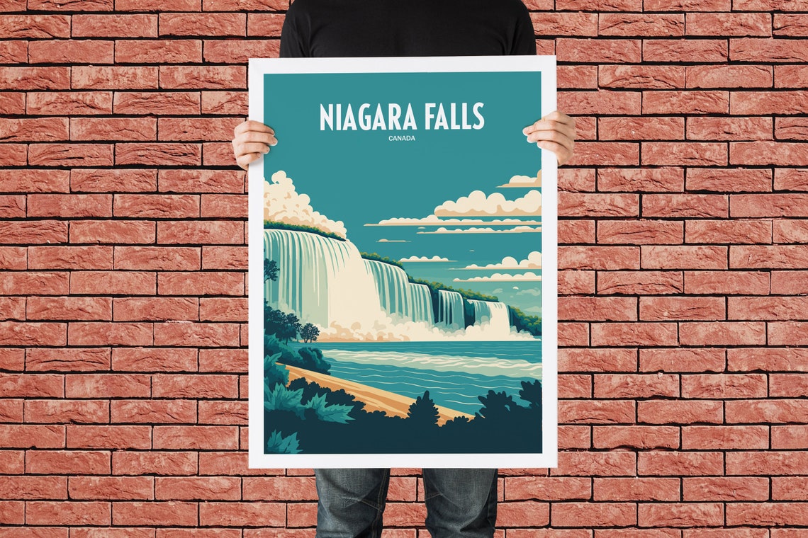 Niagara Falls Travel Print Canadian Travel Art Niagara Falls Canada Travel Print Niagara Falls Art Travel Print Canada Travel Poster - Image 3