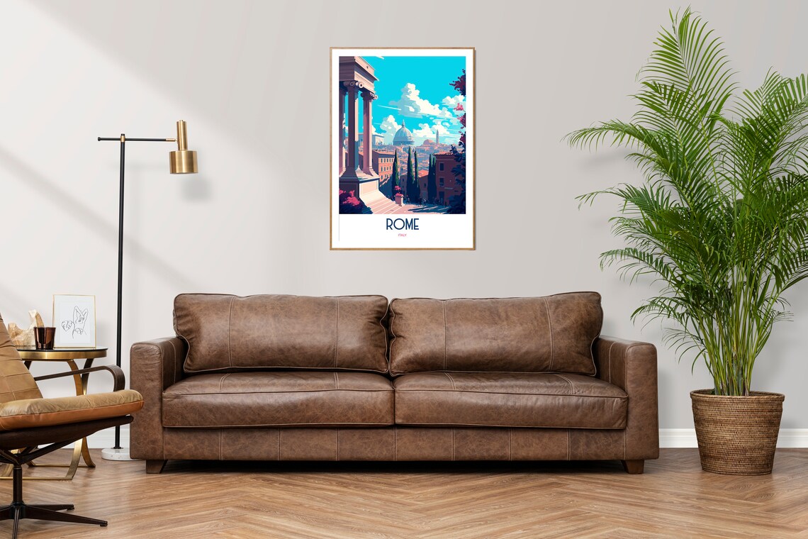 Rome Italy Historic St Peters Basilica Vintage Travel Poster - Image 3