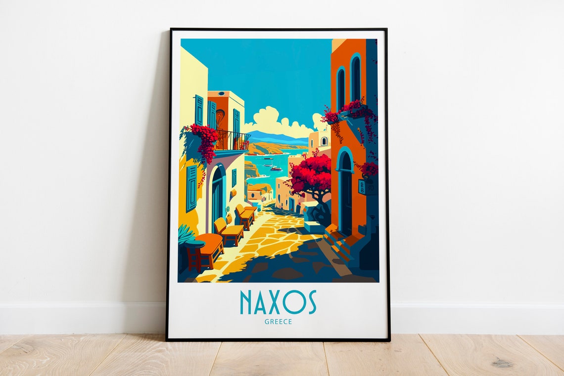Naxos Travel Print Wall Art Naxos Greece Wall Hanging Home Decoration Naxos Greece Gift For Art Lovers Naxos Greece Decor Naxos Travel Art