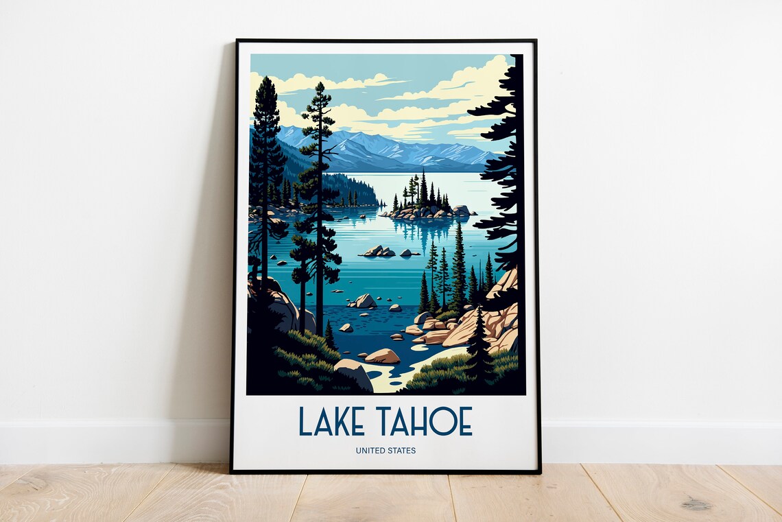 Lake Tahoe Lake House Decor Wall Art Print