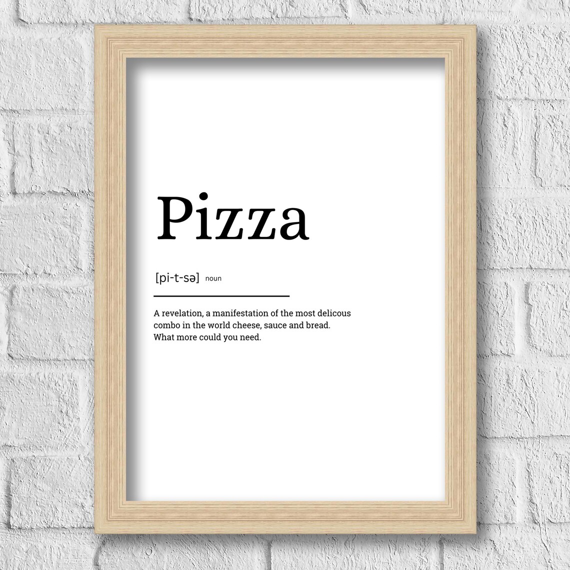 Pizza Definition Minimalist Art Print, Modern - Image 5
