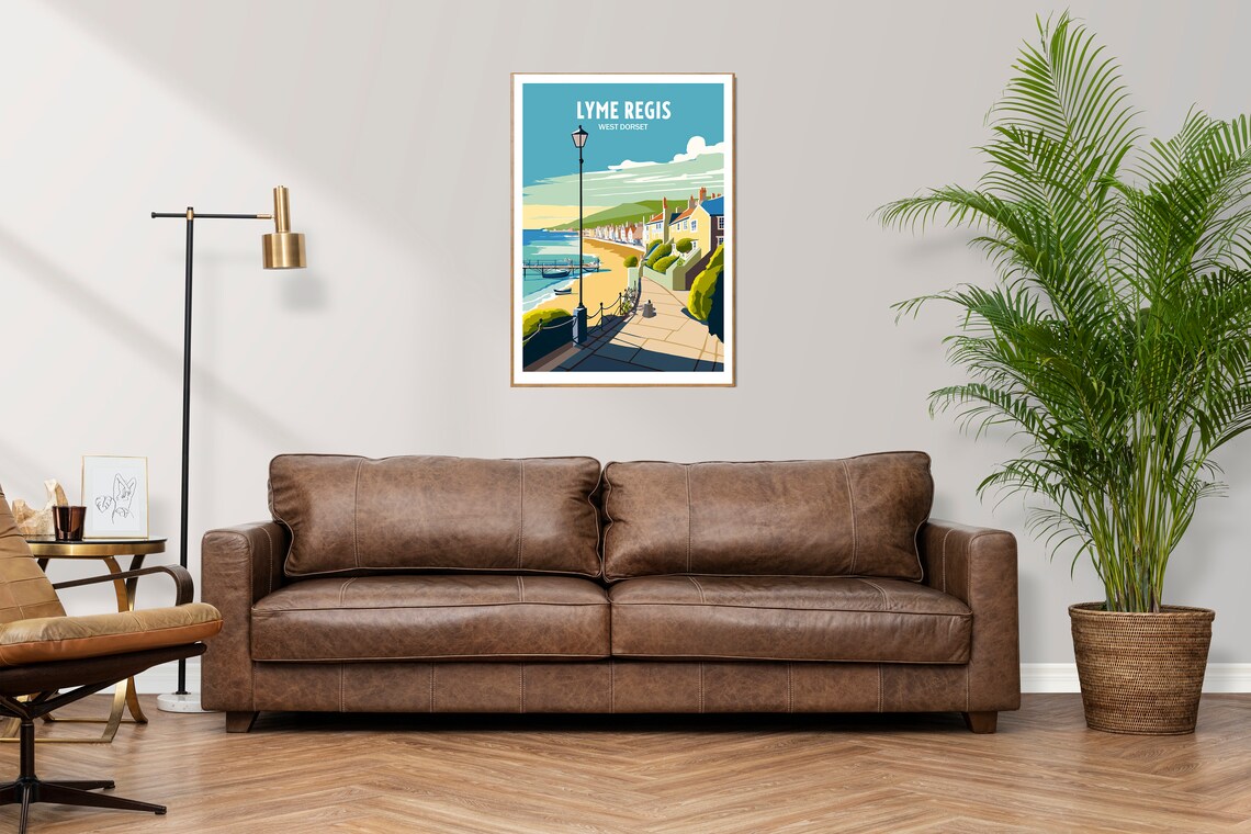 Lyme Regis Travel Poster, Dorset Place Print - Image 3