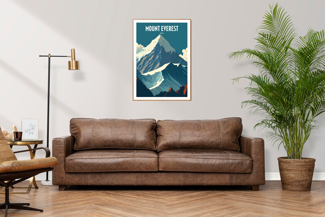 Mount Everest Nepal Vintage Travel Poster - Image 3