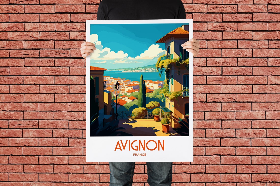 Avignon Travel Print Avignon France Poster Avignon Home Decor Landscape Art Print Avignon France Wall Art Avignon France Scenic Gift Avignon - Image 2