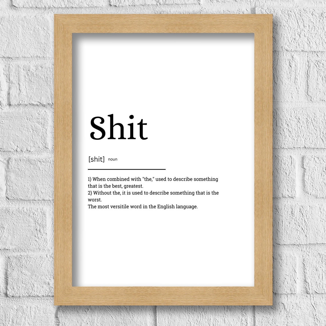 Funny Swear Word Dictionary Definition Quote Minimalist Poster - Image 3