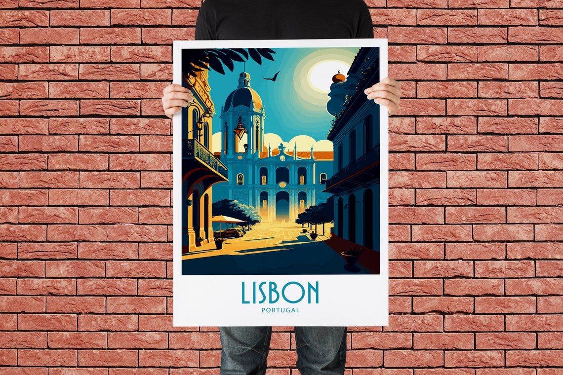 Lisbon Travel Print Wall Art Lisbon Portugal Wall Hanging Home Decoration Lisbon Portugal Gift Art Lovers Wall Art Print Lisbon Portugal - Image 4