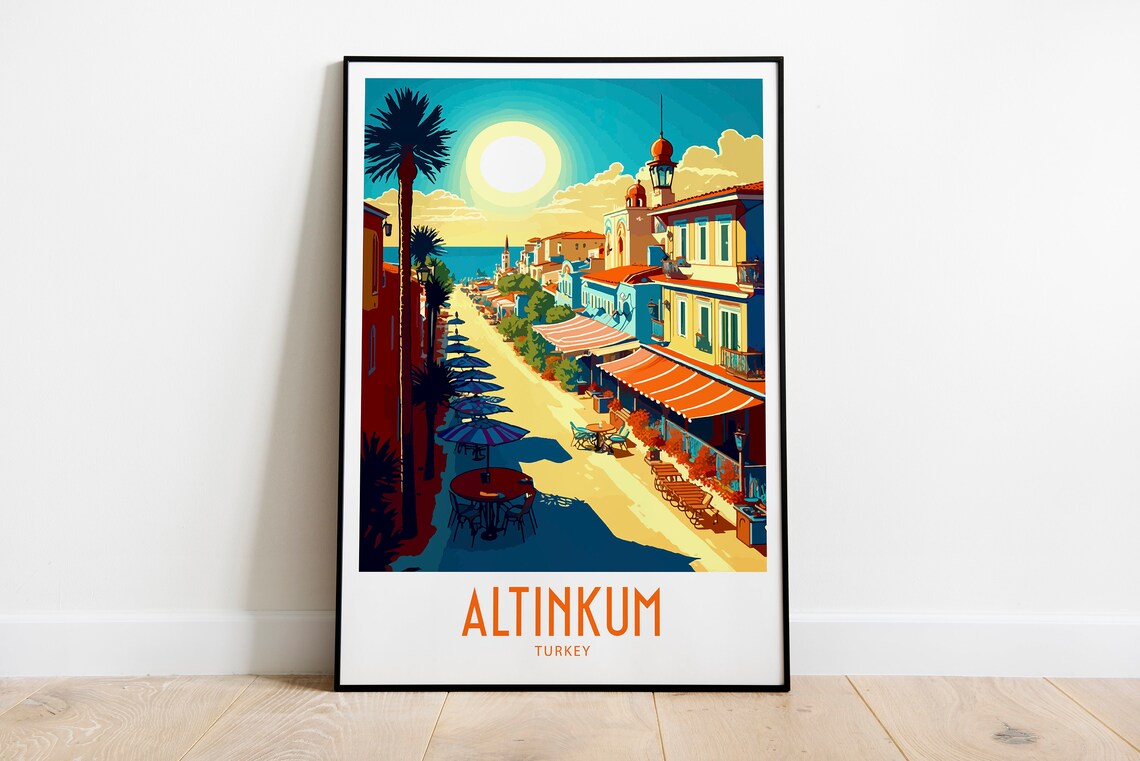 Altinkum Travel Print Wall Art Altinkum Turkey Wall Hanging Home Decoration Altinkum Turkey Gift Art Lovers Altinkum Poster Art Altinkum