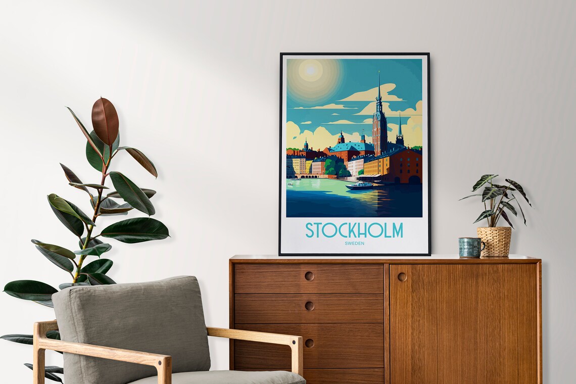 Stockholm Travel Poster, Sweden Wall Decor - Image 3