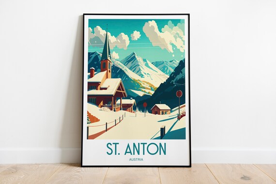 St Anton Ski Resort Travel Poster