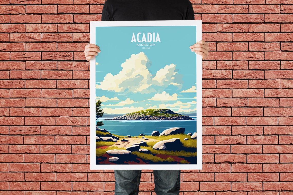Acadia National Park Travel Print National Park Travel Art Acadia Travel Print Usa National Park Acadia Sea Travel Poster - Image 4