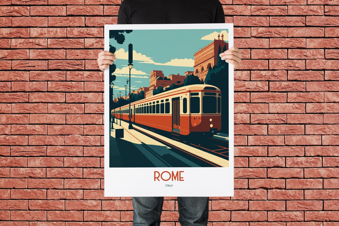 Rome Metro Travel Print Italian Metro Travel Poster Rome Travel Print Rome Print Rome Metro Travel Poster - Image 2