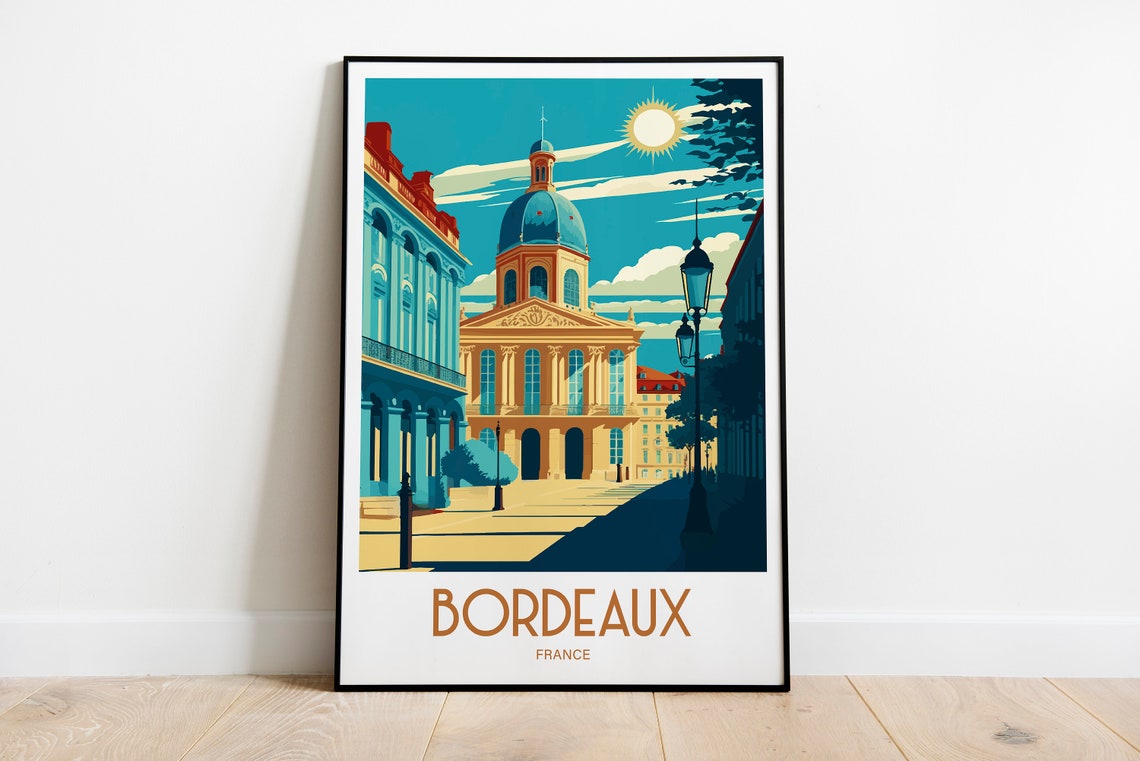 Bordeaux Travel Print Bordeaux Poster Bordeaux France Home Decor Landscape Art Print Bordeaux France Wall Art Gift Bordeaux Scenic Art Print