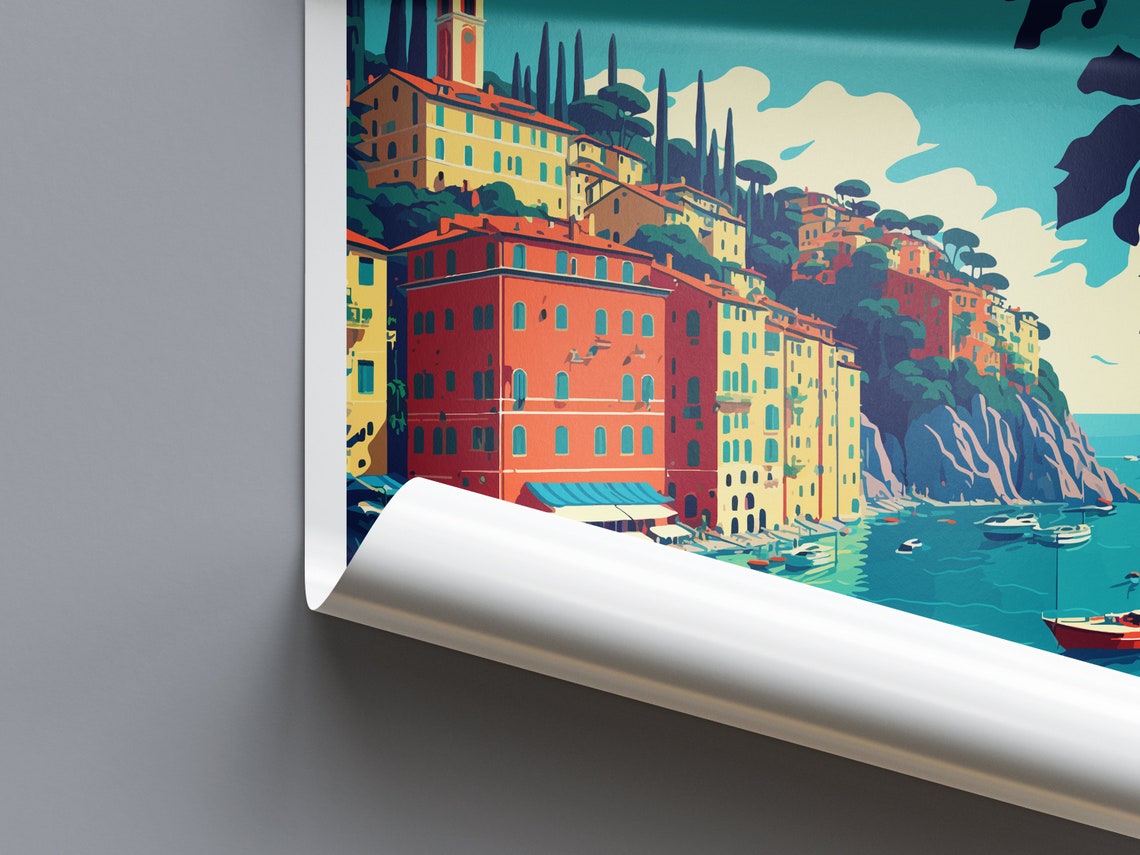 Portofino Portofino Poster Portofino Print Italian Riviera Italy Poster Portofino Italy Portofino Art Portofino Wall Art - Image 4