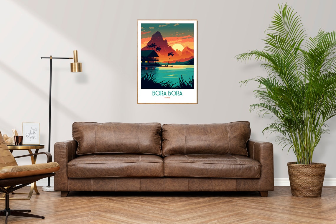 Bora Bora Travel Print French Polynesia Travel Art French Island Travel Print Bora Bora Island Travel Poster French Polynesia Art - Image 3