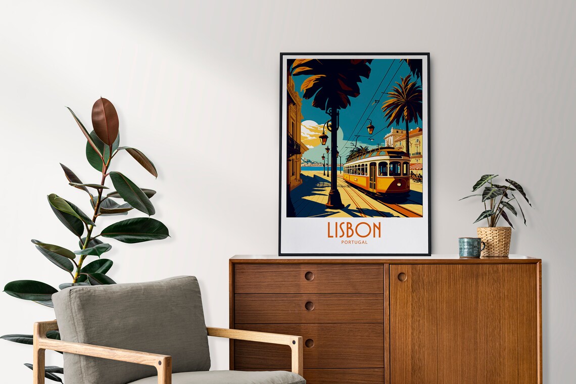 Lisbon Travel Print, Portugal Wall Art Poster - Image 3