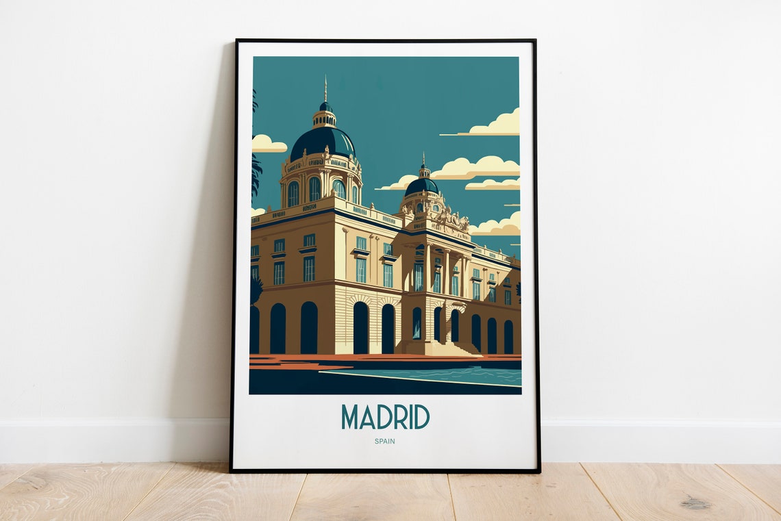 Madrid Spain Travel Print Madrid Spain City Travel Art Madrid Spanish City Travel Print Capital City Spain Print Madrid City Poster