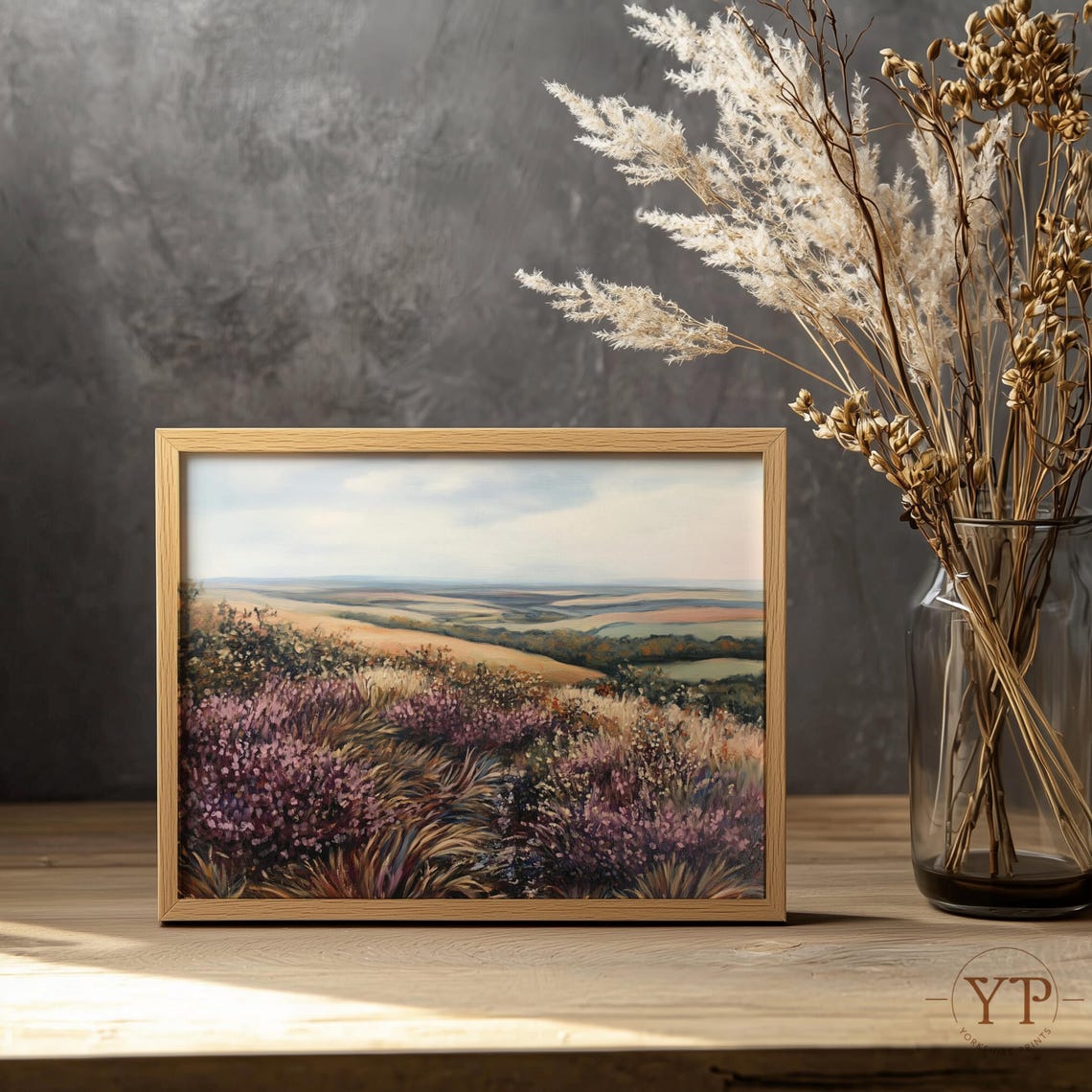 Purple Heather Bloom Rolling Countryside Vista Summer Wall Poster - Image 2