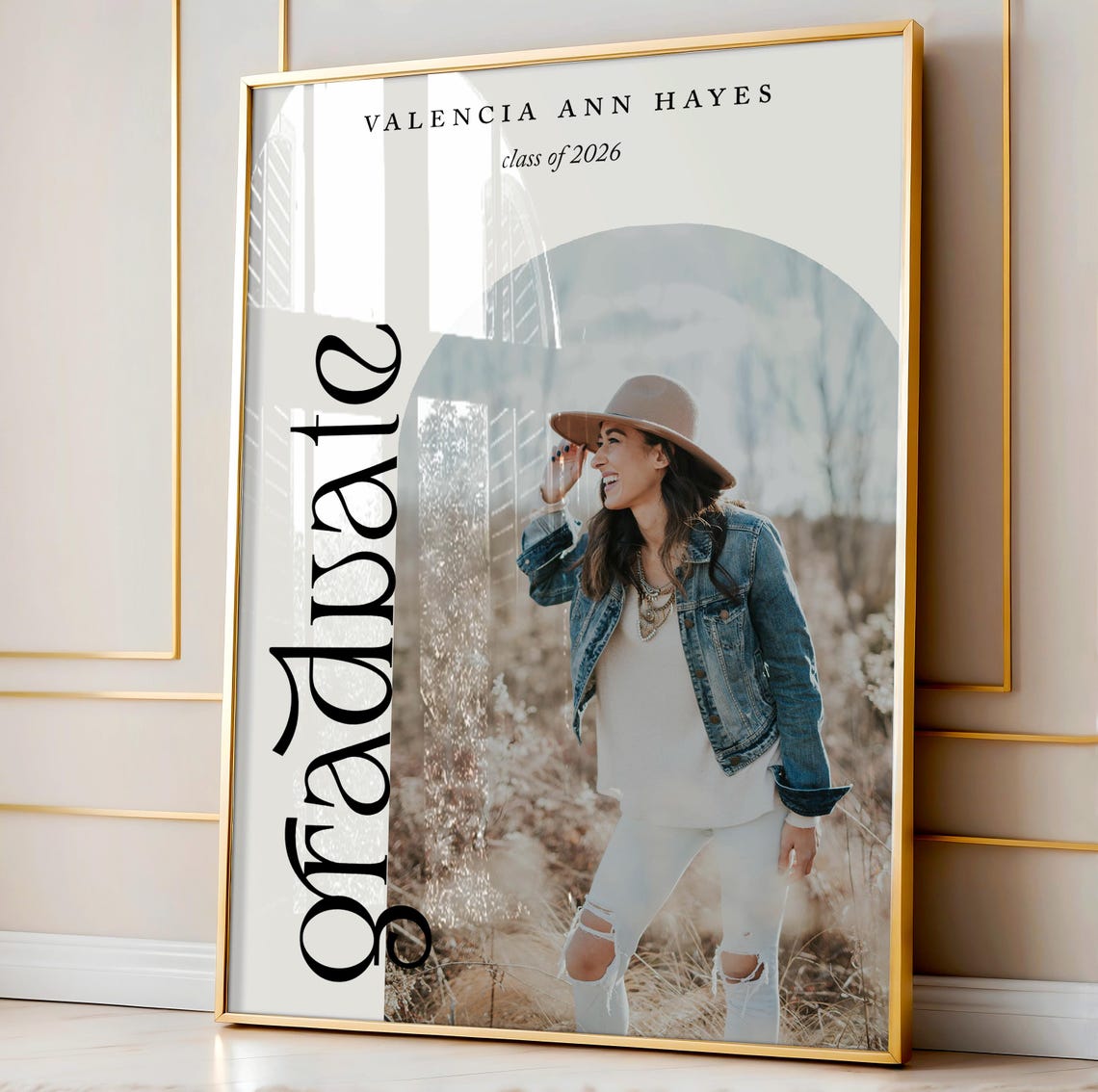 Modern Graduate Photo Welcome Sign Template Class of 2026 Editable - Image 2