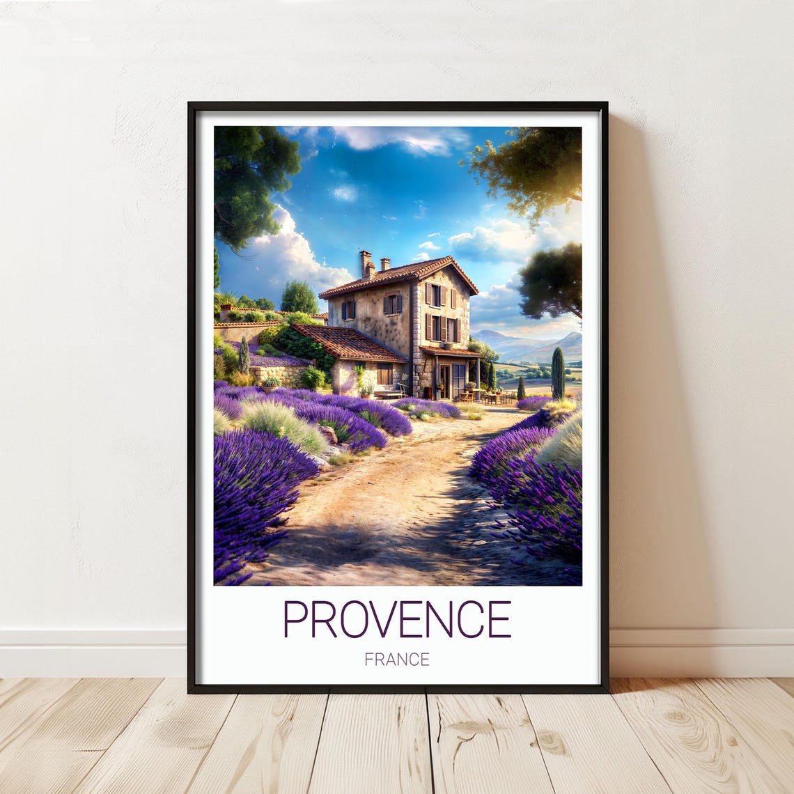 Provence France Lavender Fields Stone Farmhouse Countryside Poster